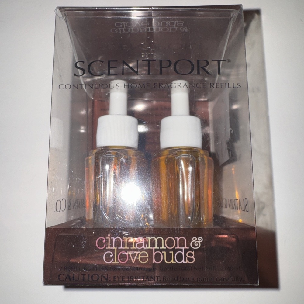 Slatkin & Co. Scentport Home Fragrance Diffuser 2 Pack Refill Cinnamon & Clove